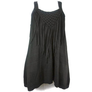 DEX Boho Fringe Detail Hi Low Bottom Tunic